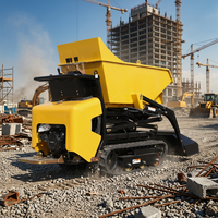   Mini-dumper sur chenilles autoporteur à benne basculante hydraulique 13 CV à essence MMT60
