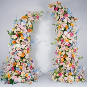 Elegant Curved Corner Floral Arch Premium <b>Artificial</b> <b>Flower</b> For Wedding Reception Decor - Product Image 5