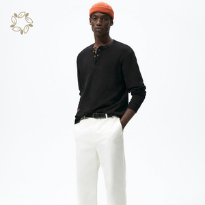Camiseta <span class=keywords><strong>Henley</strong></span> de algodón orgánico para hombre, camiseta <span class=keywords><strong>Henley</strong></span> sostenible para hombre, camiseta <span class=keywords><strong>Henley</strong></span> ecológica para hombre - Product Image 2