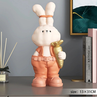 Figura de Conejito de Vinilo Personalizada en Oferta, Estatua Encantadora de PVC Ideal para Decoración de Estantes y Mostradores de Dormitorios