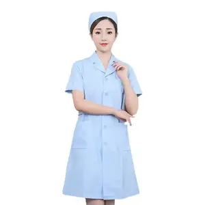 Ensemble deux pièces d'uniforme médical (médecin/infirmière) – Blouse blanche à col <span class=keywords><strong>Peter</strong></span> Pan ou demi-col unisexe - Product Image 4