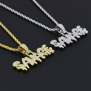 यूरोपीय और अमेरिकी व्यक्तित्व रैप डायमंड हिप हॉप प्रेमी पेंडेंट चमकदार चमकदार ट्रेंडी हार - Product Image 1