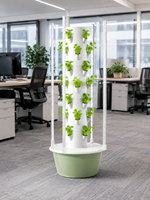 Tour de culture hydroponique Clean Easy à 7 niveaux, système de jardin vertical avec lumière LED, pompe et minuterie inclus