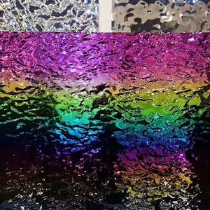 Plaque décorative en acier inoxydable 430 en relief par ondulation de l'eau dorée - Product Image 6