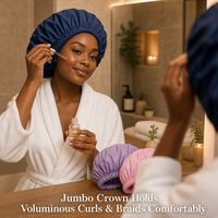 Bonnets de Douche Réglables Double Couche de Luxe avec Logo Personnalisé pour Femmes, Imperméables, Réutilisables et Écologiques