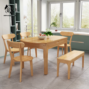 Table à manger extensible en bois, nouvelle mode, éco-responsable, petit MOQ, prix avantageux, personnalisable, fournisseur d'usine chinoise. - Product Image 5