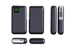 OEM/ODM Batterie externe 10000mAh Charge rapide 20W Câble rétractable Coque ABS Mini chargeur portable avec affichage numérique - Product Image 5