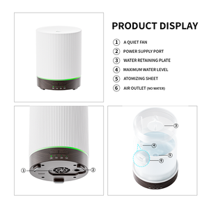 Difusor de aroma ultrasónico al por mayor, humidificador de aire de cerámica con aroma de aceite esencial de luz LED de 7 colores para dormitorio de hotel - Product Image 6