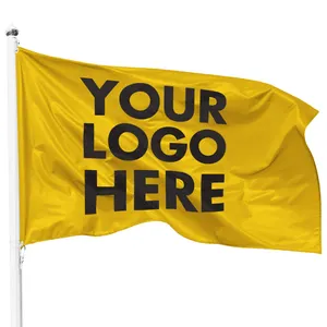 World Best Flag Store Print Your Logo Good Quality 150*90cm 110gsm Large Size Knitted Polyester Custom Flags