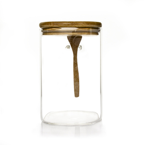 Barattoli coperchi e cucchiai contenitore per vasetti <span class=keywords><strong>di</strong></span> Yogurt con coperchi <span class=keywords><strong>vetro</strong></span> quadrato con tè <span class=keywords><strong>di</strong></span> bambù caffè e <span class=keywords><strong>zucchero</strong></span> <span class=keywords><strong>vetro</strong></span> per 500 allentato 1L - Product Image 4