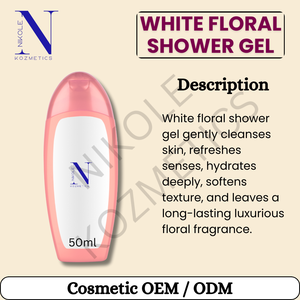 Gel Douche Floral Blanc Doux, Lavant Corporel Quotidien, Parfum Rafraîchissant, Hydratant, Soin de la Peau, Peau Douce et Lisse - Product Image 6