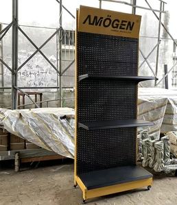 Estanterías Metálicas Perforadas de Doble Cara para Supermercados, Góndolas de Alta Resistencia, Exhibidores de Comestibles con Respaldo Ajustable y Montaje Rápido - Product Image 6