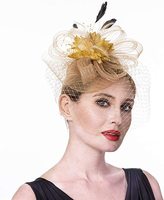 Chapeau fascinateur de fête pour femme, orné de perles, imprimé à pois, avec clip métallique, fleur en maille et plumes décoratives, style pilulier, Philippines