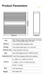 Bán Buôn 4xi226 I225 Nics Pfsense Tường Lửa Barebone PC 4 Lans Alder Hồ N100 J6412 Chống Virus Sự Can thiệp VPN <span class=keywords><strong>Router</strong></span> PC - Product Image 4