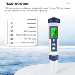 Testeur de qualité de l'eau professionnel 5 en 1 pour applications d'essais environnementaux et de prospection géologique - Product Image 4
