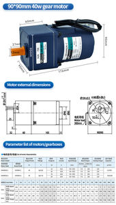 1350 U/min 220V Einphasiger Getriebemotor mit Einstellbarer Geschwindigkeitsregelung 50Hz 40W Wechselstrommotor - Product Image 6