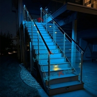 Système de main courante LED moderne en acier inoxydable HDSAFE HD-L003A pour escaliers d'hôtel et balcons