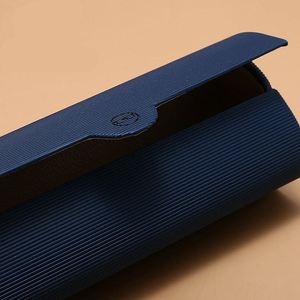 New Arrival Men Women Portable <b>Hard</b> <b>Shell</b> Glasses Storage Horizontal Stripe PU Leather Glasses <b>Case</b> - Product Image 4