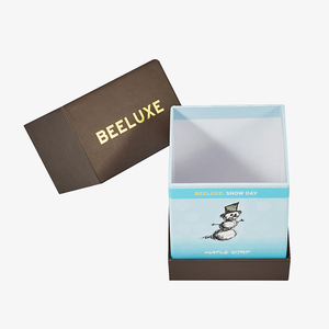 กล่องกระดาษแข็งแข็งพิมพ์ลายโลโก้ที่กำหนดเองหรูหรากล่องของขวัญบรรจุภัณฑ์กระดาษแข็งแบบแข็งสำหรับบรรจุเทียน - Product Image 1