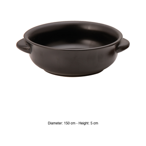 กระทะทรงกลมสีดำมีหูจับ 2 อัน 15 × 5 ซม. ใช้กับเตาอบได้ Mps - Product Image 3