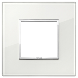 Vimar White Glass Wall <b>Switch</b> 1 Gang 1 Way Standard Size - Product Image 1