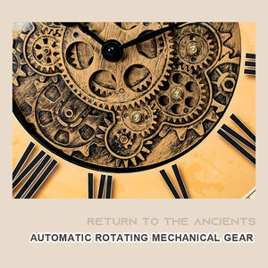 15 inch Châu Âu Cổ Điển Retro Sáng tạo thiết bị di động kỹ thuật số Đồng hồ treo tường đồng hồ thạch anh Đồng hồ cơ lớn - Product Image 4