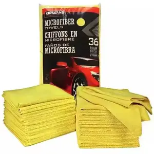 Chiffon de nettoyage absorbant doux en microfibre pour voiture Serviette en microfibre Chiffon de dépoussiérage 16 po x 16 po.