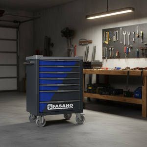Carrito de Herramientas Rodante Fasano Tools con 7 Cajones, Organizador de Almacenamiento Azul Gris para Garaje o Taller - Product Image 3