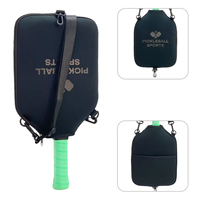 Sac de rangement léger en néoprène pour raquette de paddle à une épaule avec crochet pour joueurs de tennis de table et de pickleball (toutes saisons)