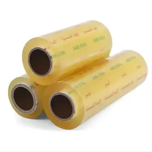 9mic -13mic PVC Cling Film for Food Transparent Cling Film Slide Cutter Customized PVC Stretch Food Wrap Film