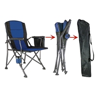 Chaise de camping extérieure chauffante à cadre en acier Durable moderne portable pour l'utilisation du parc de pique-nique de pêche-tissu Oxford pliable pliable