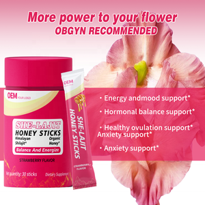 Bâtonnets de miel au Shilajit très demandés pour femmes, saveur fraise, Shilajit pur de l'Himalaya avec safran pour l'équilibre hormonal - Product Image 3