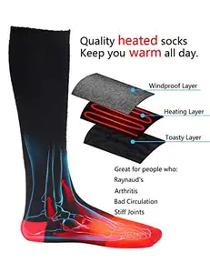 Calzini riscaldati elettrici a batteria ricaricabile con logo personalizzato calzini sportivi unisex per uomo e donna