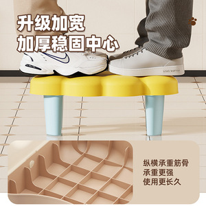 Cloud <b>Stool</b> For Home Living Room Children <b>Bathroom</b> Toilet Seat Non Slip Durable Footstool Yellow Red Brown Color Available - Product Image 4