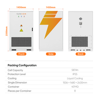 Armoire de stockage d'énergie LiFePO4 SunArk 488 kWh pour extérieur avec batterie solaire au lithium PCS 250 kW pour applications solaires commerciales