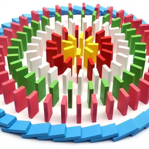 Factory direct custom 1000 PCs/ set wooden game Domino Festor building block game set wooden box