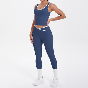 Ensemble de sport cinq pièces pour femme, grande taille, réversible, uni, avec logo frontal, coupe ajustée, respirant, pour la course, le fitness, l'athlétisme et le quotidien - Product Image 2