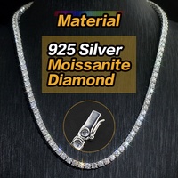S925 Moissanite 2mm 3mm 4mm 5mm 6.5mm Large Diamant Tennis Bracelet Vvs Moissanite Tennis Chaîne Prix Usine