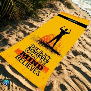 Fabricants de serviettes en gros personnalisé à la mode pas cher Tropical Ocean Island Map Pattern Digital Printing Serviette de plage - Product Image 4