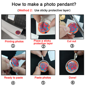 Pendentif personnalisé Hip Hop avec photo, zircone cubique 3A, plaqué or et argent, pendentifs de charme, <span class=keywords><strong>collier</strong></span> avec photo souvenir - Product Image 6