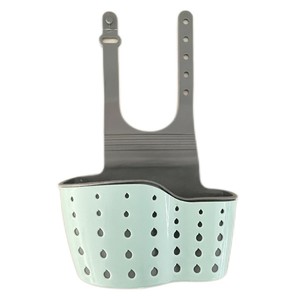 Panier égouttoir double couche suspendu pour évier, en PP, couleur verte, support de rangement suspendu pour marques indépendantes - Product Image 1