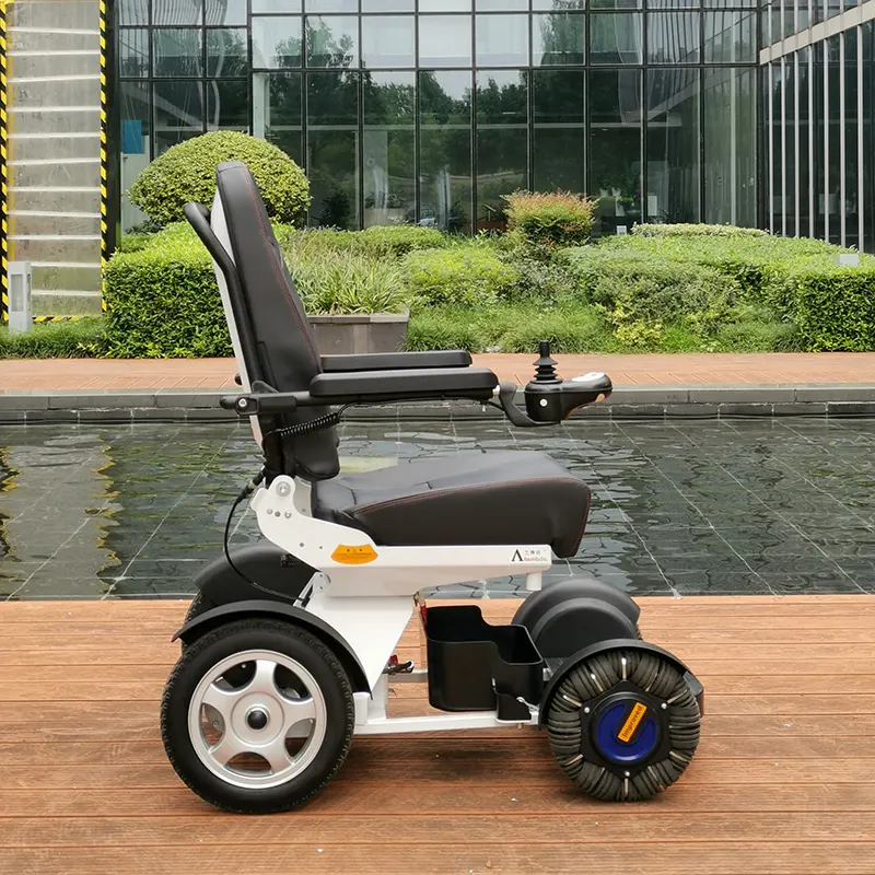 Silla de ruedas eléctrica de aleación de aluminio, silla eléctrica motorizada con asiento con forma de memoria, movilidad