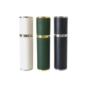 Atomiseur de parfum <span class=keywords><strong>vide</strong></span> rond personnalisé <span class=keywords><strong>poche</strong></span> de voyage rechargeable mini 5ml 10ml bouteille de parfum en cuir de luxe - Product Image 2