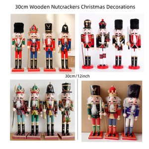 Rts 30Cm New Handmade Bằng Gỗ <span class=keywords><strong>Nutcracker</strong></span> Giáng Sinh Bức Tượng & Đồ Chơi Cho Nhà Hoặc Trung Tâm Mua Sắm Trang Trí Nội Thất Cho Mùa Giáng Sinh - Product Image 5