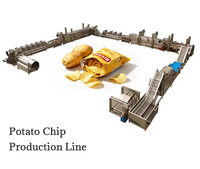 Nouvelle ligne de production de chips de pommes de terre fraîches avec chauffage électrique, contrôle par écran tactile, haute capacité, facile à utiliser
