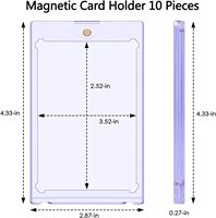 Porte-cartes magnétiques 55pt pour cartes à collectionner et cartes de sport, étuis de protection, vitrine