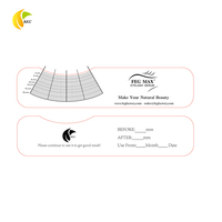 Règle à cils OEM, vente en gros, règle de mesure d'extension de cils en acrylique blanc, outils professionnels de mesure de la longueur des cils