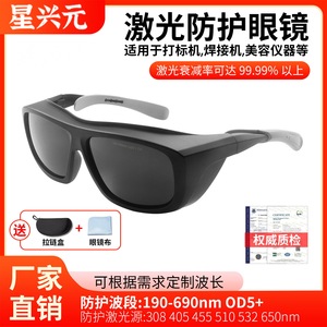 Gafas de Seguridad Láser con Marco Negro, Lentes de 2 mm, 10% de Transmitancia de Luz, Protección Contra Radiación Luminosa, Fábrica de Shenzhen - Product Image 5