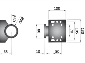 <span class=keywords><strong>Roue</strong></span> de manutention pliable automatique robuste de 60 mm avec support et <span class=keywords><strong>roue</strong></span> pleine 200*60 mm, homologuée CE, capacité 300 kg, pour robot de manutention - Product Image 6