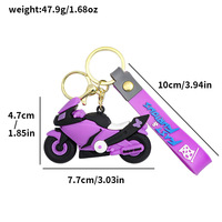 Porte-clés 3D créatif en silicone en forme de dessin animé pour scooter/moto, pendentif mignon en forme de poupée tridimensionnelle pour femme, décoration raffinée